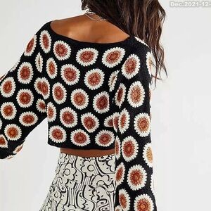 Free People Stitch The Moon Top | Size Small | Like New!